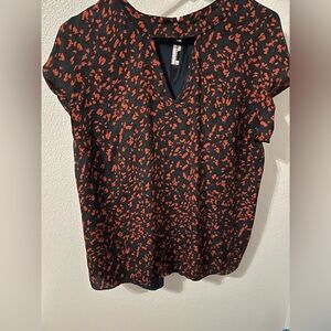 Women's Black and Red Blouse